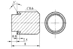 單線寬牙的齒形成形件